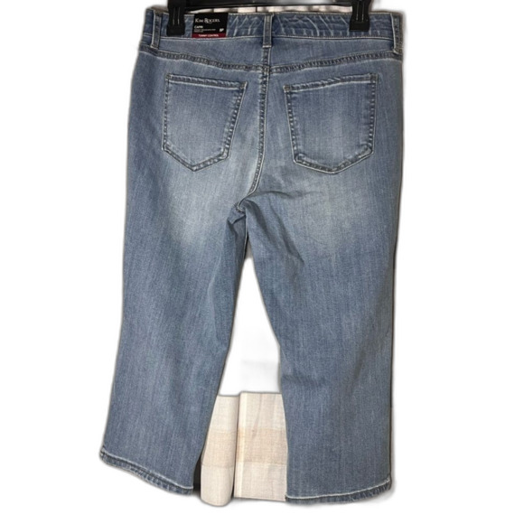 Kim Rogers petite denim capri size 8P tummy control with pockets NWT - Picture 4 of 6
